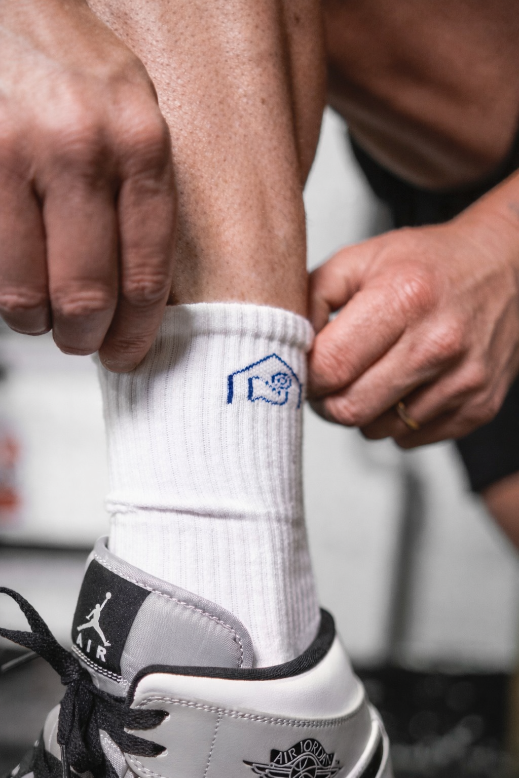 The Muscle Shed Socks - Blue Logo
