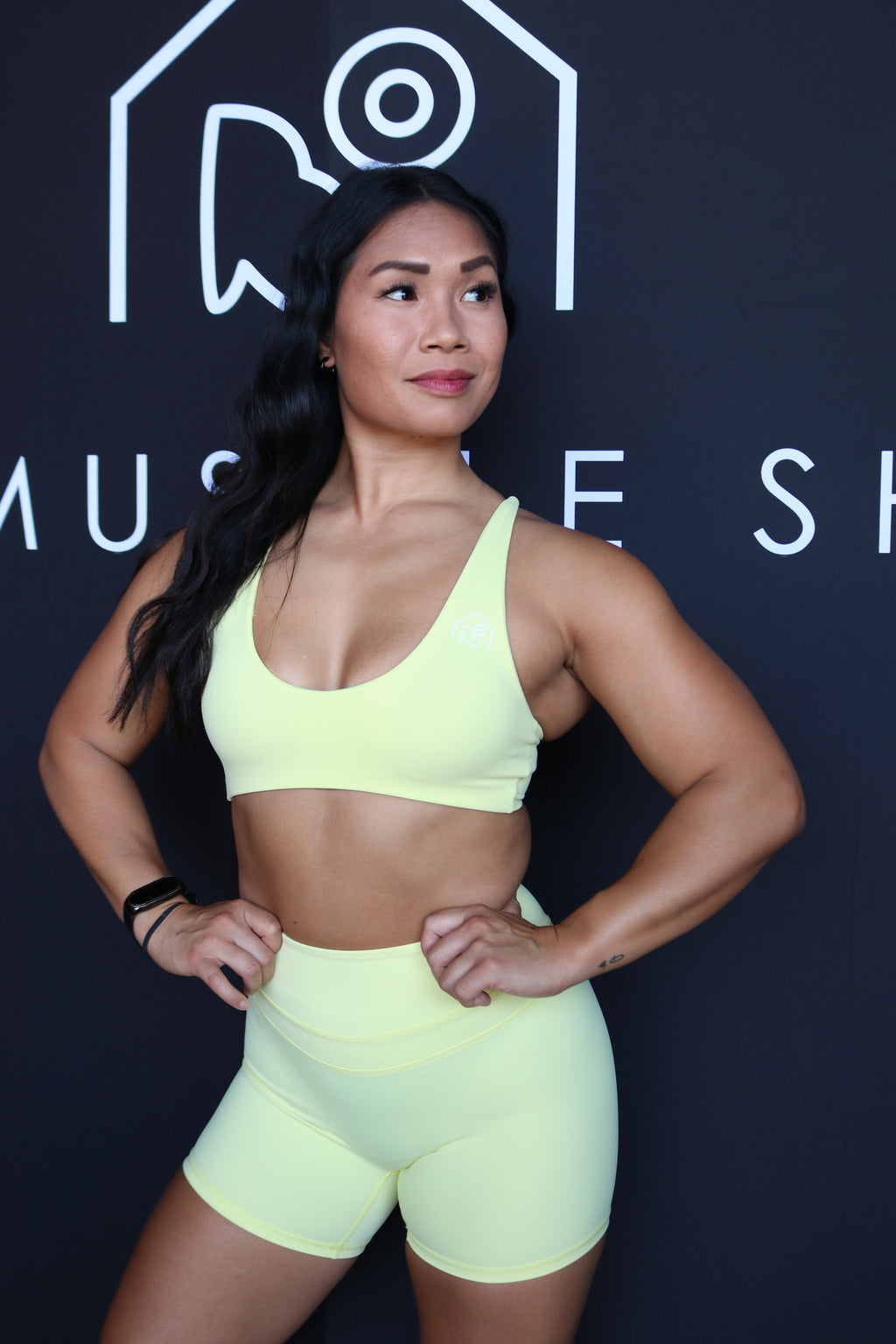 Lemon Twist Backed Sports Bra