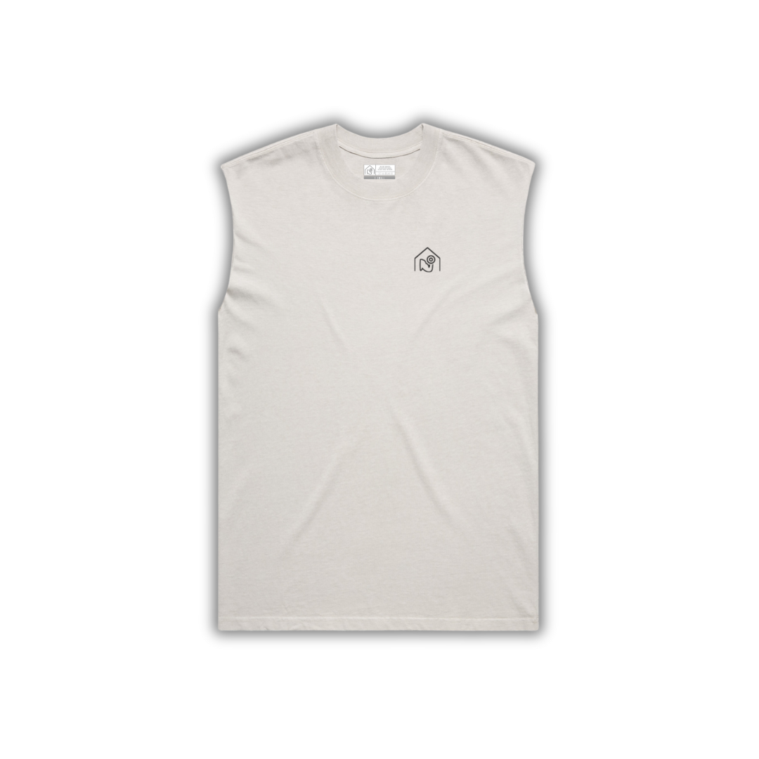 The Muscle Shed Sleeveless Vest - EST 2020 - Bone