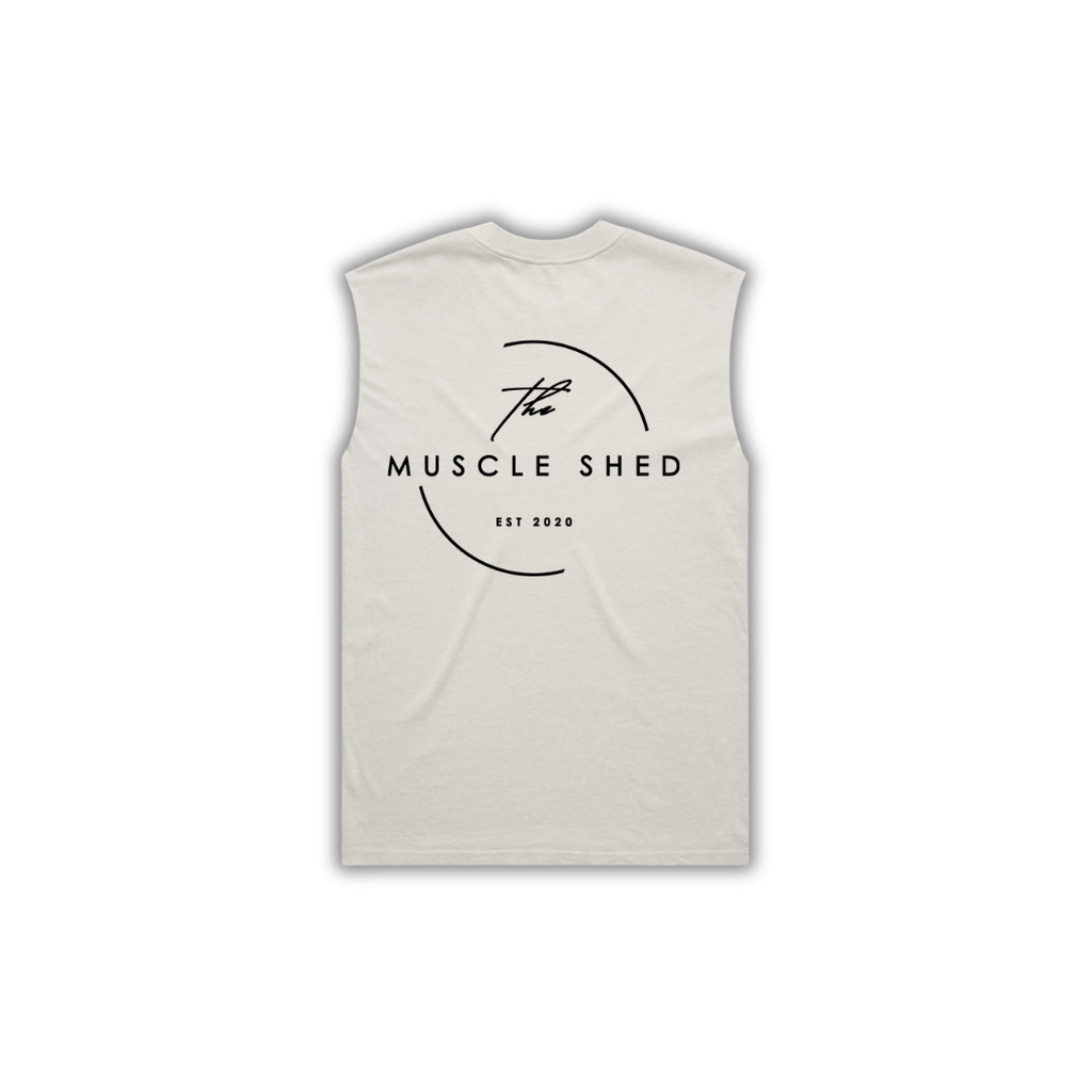 The Muscle Shed Sleeveless Vest - EST 2020 - Bone