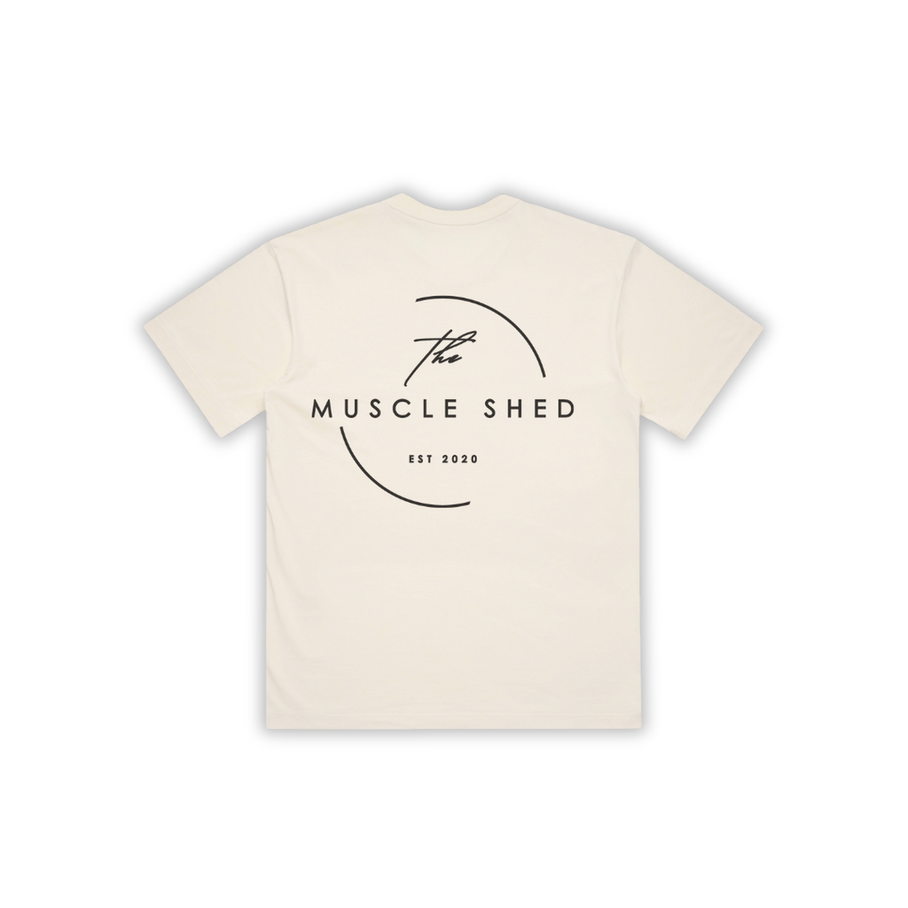 The Muscle Shed T‑Shirt -  EST 2020 - Natural