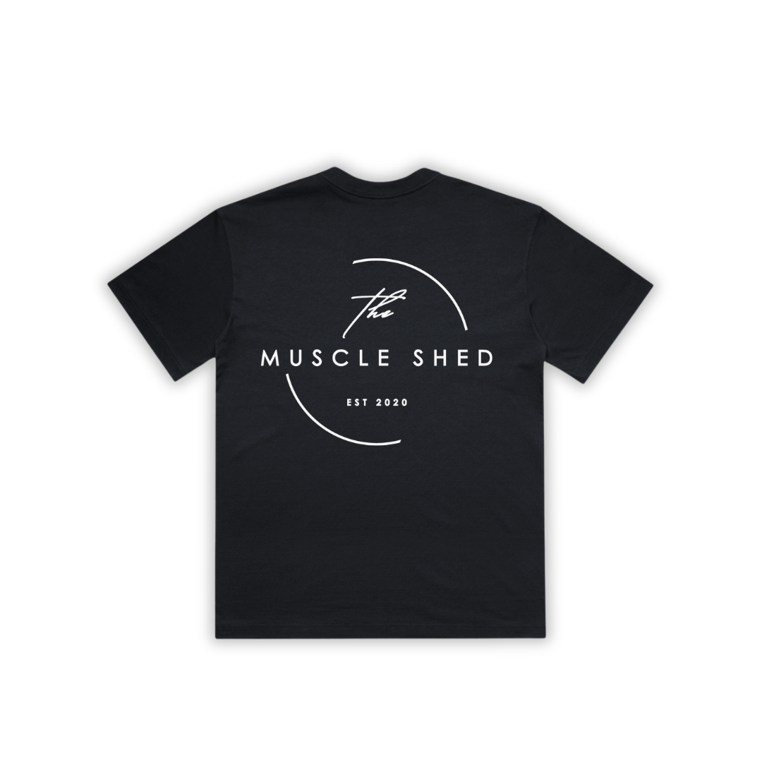 The Muscle Shed T‑Shirt - EST 2020-  Black